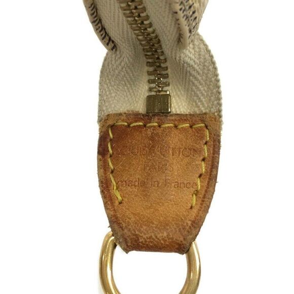 LOUIS VUITTON Mini Pochette Accessoires Azur Damier Handbag - Picture 7 of 12